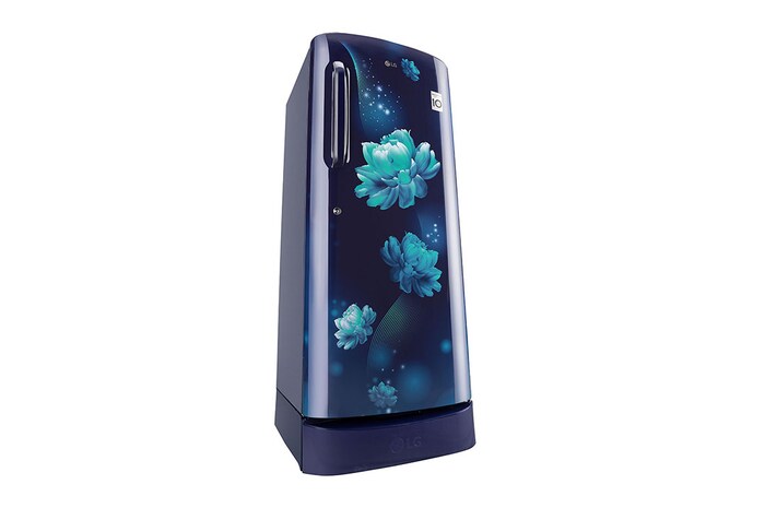 LG 224L Single Door Refrigerator, Smart Connect, Base Stand Drawer, Blue Charm Finish, 4 Star, GL-D241ABCY