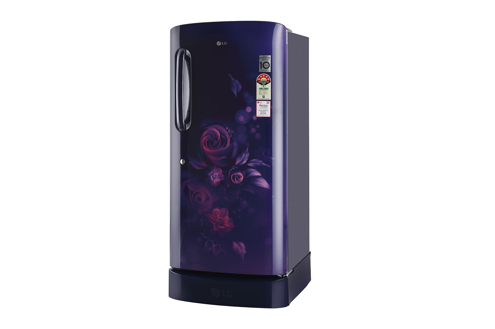 LG 224L, 4 Star, Smart Inverter Compressor, Smart Connect, With Base Stand Drawer, Blue Euphoria Finish, Direct Cool Single Door Refrigerator, GL-D241ABEY