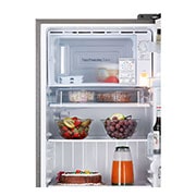 LG 224L Single Door Refrigerator with Base Stand Drawer, Smart Inverter Compressor, and Smart Connect in Shiny Steel, 5-Star, GL-D241APZU