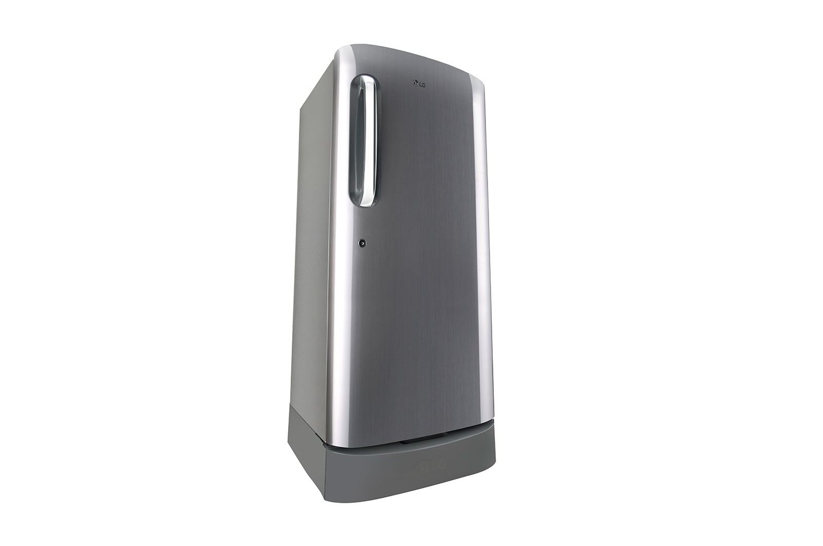 LG 224L Single Door Refrigerator with Base Stand Drawer, Smart Inverter Compressor, and Smart Connect in Shiny Steel, 5-Star, GL-D241APZU