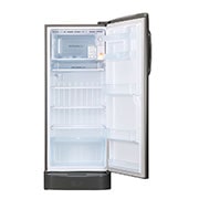 LG 224 Ltr, 4 Star, Smart Inverter Compressor, Smart Connect, With Base Stand Drawer, Shiny Steel Finish, Direct Cool Single Door Refrigerator, GL-D241APZY