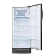 LG 224L, 4 Star, Smart Inverter Compressor, Smart Connect, With Base Stand Drawer, Shiny Steel Finish, Direct Cool Single Door Refrigerator, GL-D241APZY