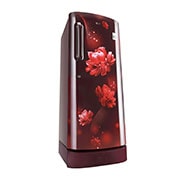 LG 224L, 4 Star, Smart Inverter Compressor, Smart Connect, With Base Stand Drawer, Scarlet Charm Finish, Direct Cool Single Door Refrigerator, GL-D241ASCY