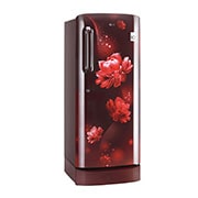 LG 224L, 4 Star, Smart Inverter Compressor, Smart Connect, With Base Stand Drawer, Scarlet Charm Finish, Direct Cool Single Door Refrigerator, GL-D241ASCY