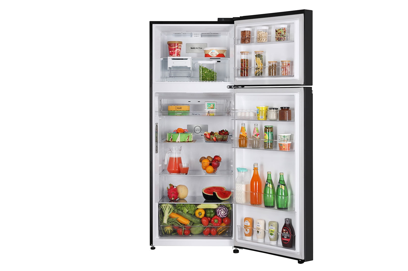 LG  LG 380L, 2 Star, Smart Inverter Compressor, DoorCooling+™,Ebony Sheen Finish, Frost-Free Double Door Refrigerator, GL-D412SESY