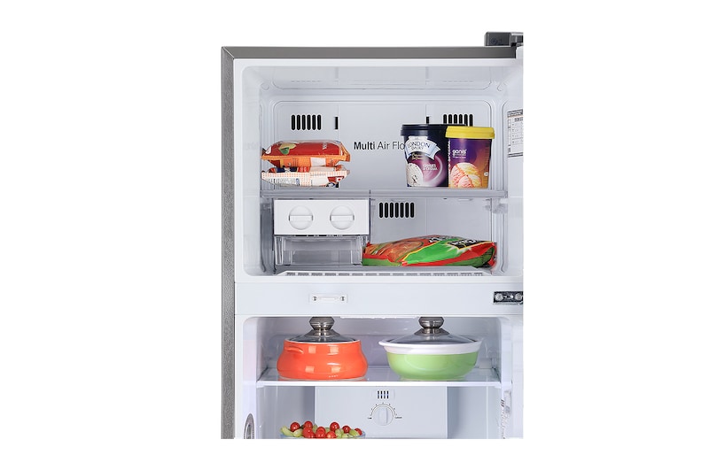 LG 242L Double Door Refrigerator with Door Cooling+™, Multi Air Flow, Shiny Steel Finish, 3 Star, GL-I292RPZX