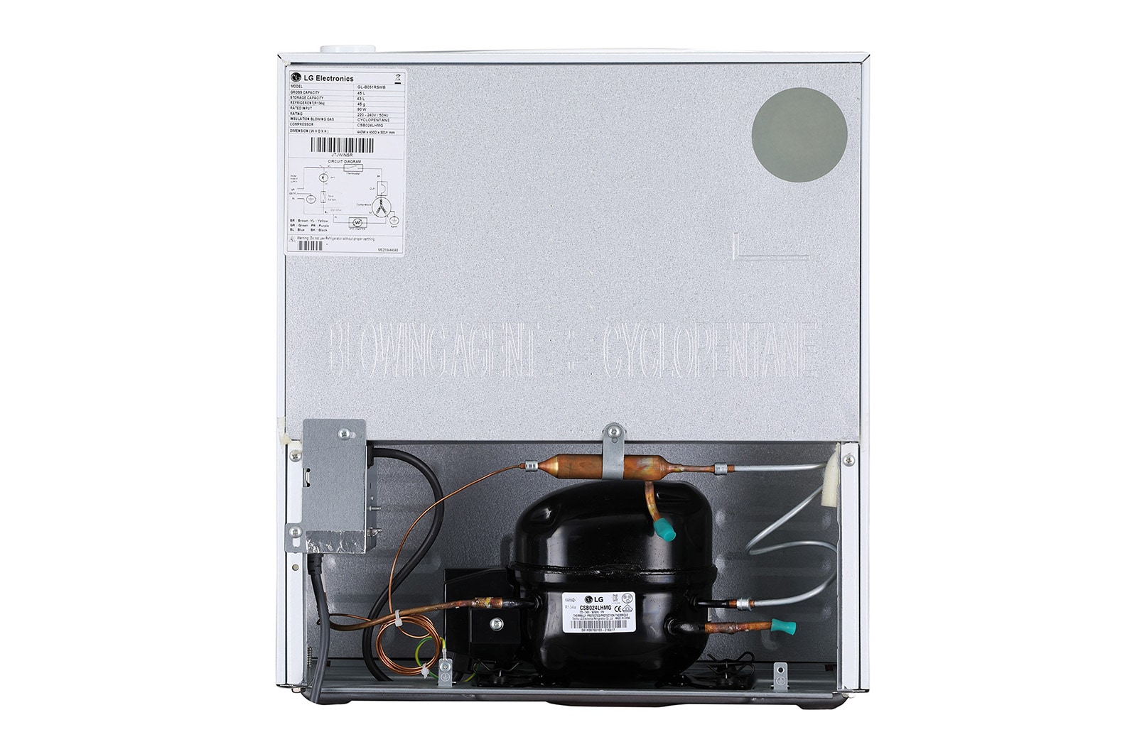 LG Mini Refrigerator, 43L, 4 Star, Super White Finish, GL-M051RSWE