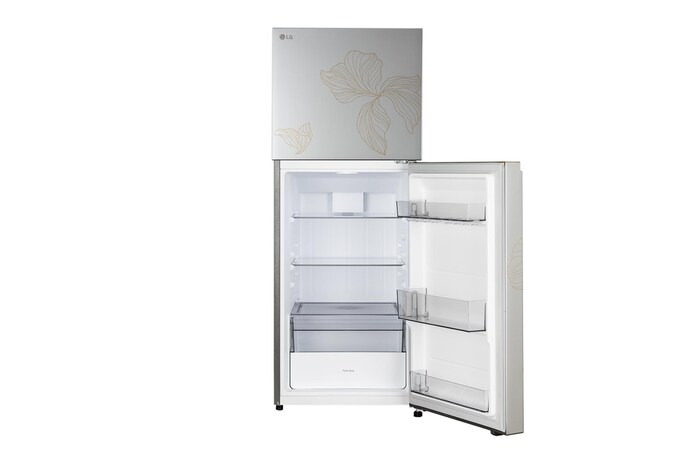 LG 225L Double Door Refrigerator with Smart Mode, Auto Smart Connect, Smart Inverter Compressor, Multi Air Flow, Radiant Inox, 2 Star, GL-N252YRIY