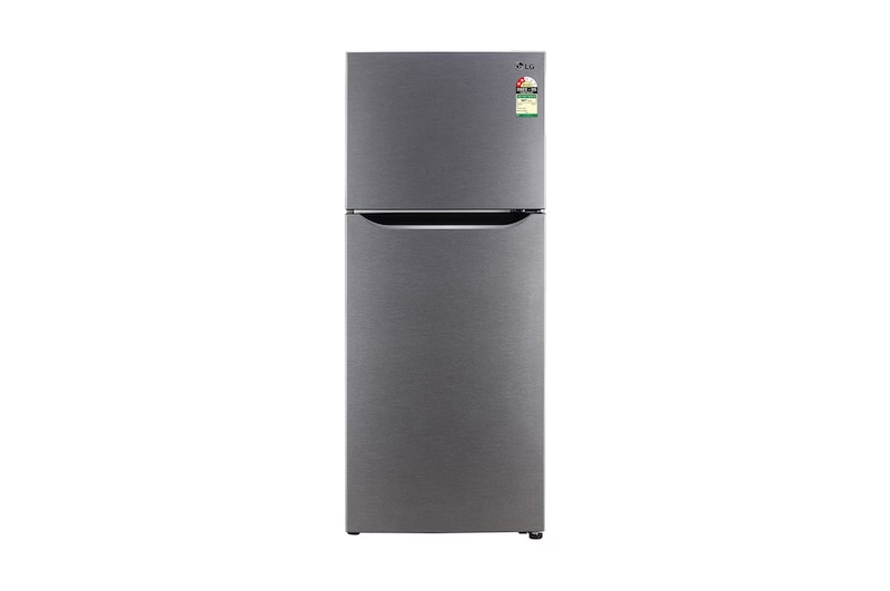 Front view of LG 242L, Smart Inverter Compressor, Dazzle Steel Finish, 2 Star (2025) / 1 Star (2026), 267 kWh/Year GL-N292BDSY