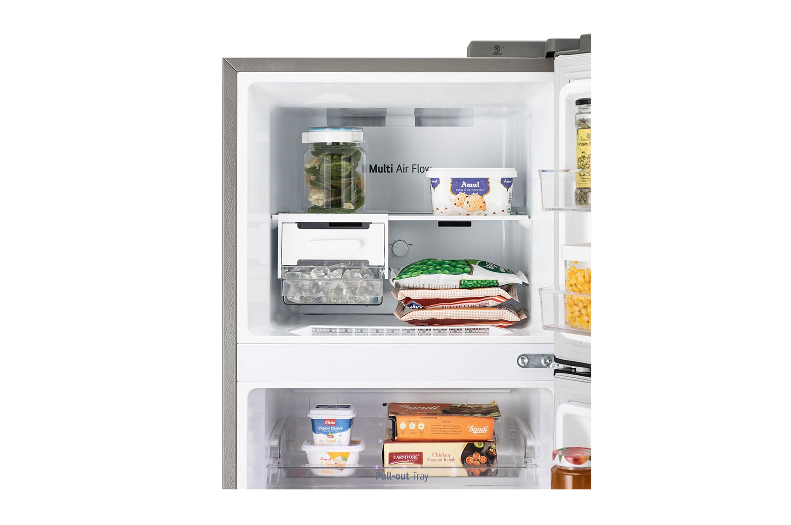 LG 272L Double Door Refrigerator, Convertible, Smart Diagnosis™, Dazzle Steel Finish, 2 Star, GL-N312SDSY