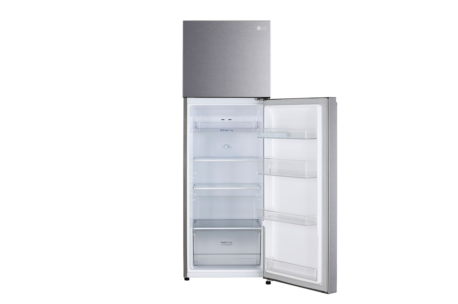 LG 272L Double Door Refrigerator, Convertible, Smart Diagnosis™, Dazzle Steel Finish, 2 Star, GL-N312SDSY