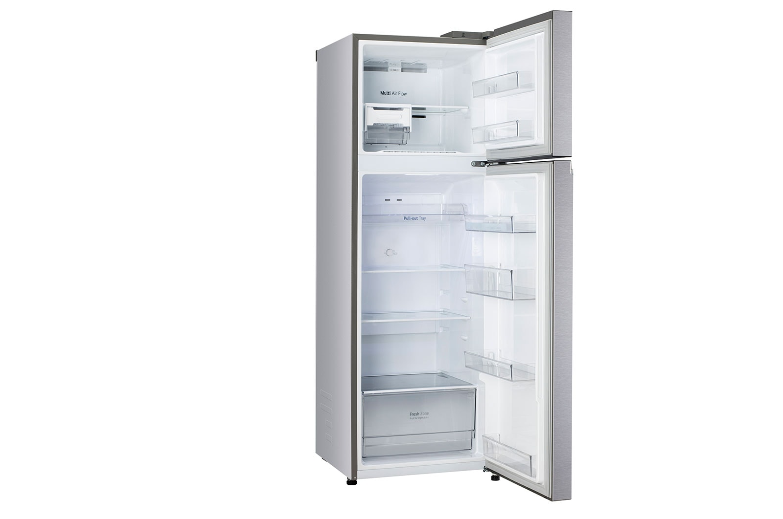 LG 272L Double Door Refrigerator, Convertible, Smart Diagnosis™, Dazzle Steel Finish, 2 Star, GL-N312SDSY