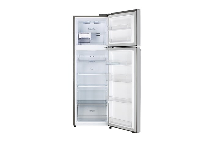 LG 272L Double Door Refrigerator with Smart Diagnosis™, Multi Air Flow, MOIST ‘N’ FRESH, Shiny Steel Finish, 2 Star, GL-N312SPZY