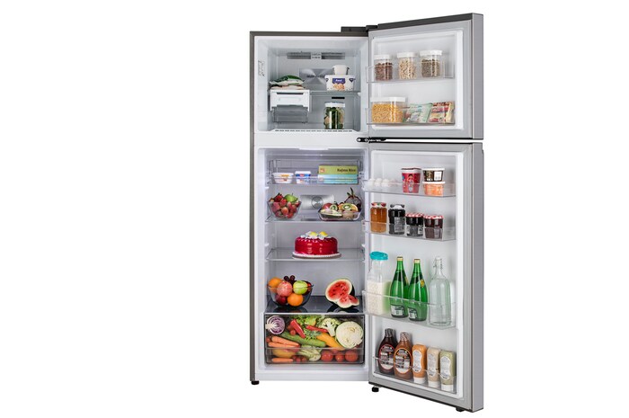 front door open with food