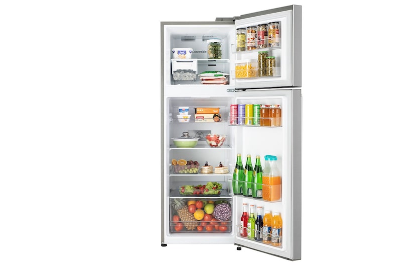 LG 246L Double Door Refrigerator, Convertible, Shiny Steel Finish, 3 Star, GL-S262SPZX