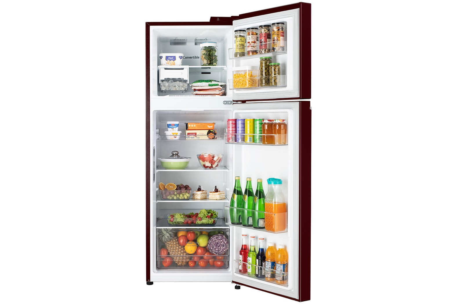 LG  GL-S262SSLX Refrigerators Front View with content