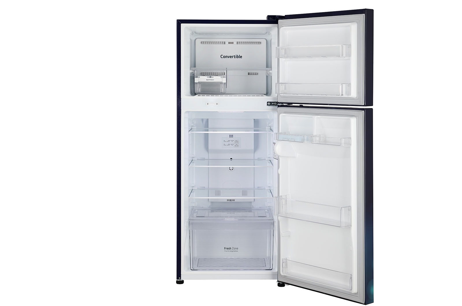 LG 240L Double Door Refrigerator, MOIST ‘N’ FRESH, Blue Charm Finish, 2 Star, GL-S292RBCY