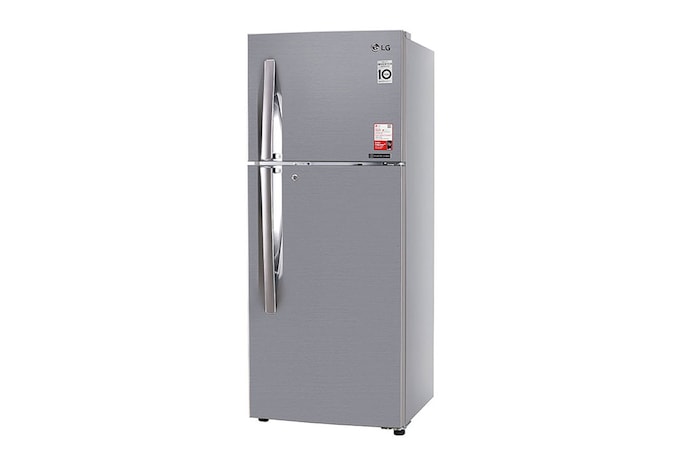 LG 240L Double Door Refrigerator, Convertible, Shiny Steel Finish, 2 Star, GL-S292RPZY