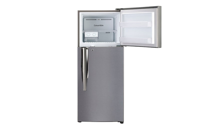 LG 260L Double Door Refrigerator, Convertible, Shiny Steel Finish, 2 Star, GL-S292RPZY