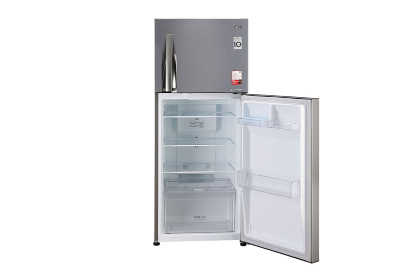 LG 260L Double Door Refrigerator, Convertible, Shiny Steel Finish, 2 Star, GL-S292RPZY