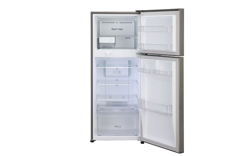 LG 260L Double Door Refrigerator, Convertible, Shiny Steel Finish, 2 Star, GL-S292RPZY