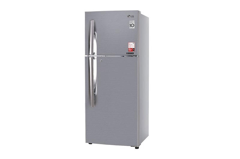 LG 260L Double Door Refrigerator, Convertible, Shiny Steel Finish, 2 Star, GL-S292RPZY
