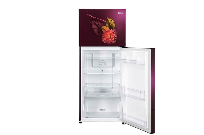 LG-GL-S292SRWY-Refrigerators-Front-View-Top-Door-Open-Without-Content