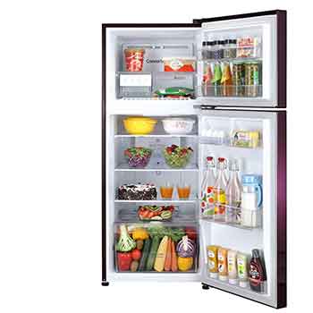 LG-GL-S292SRWY-Refrigerators-Front-View-Door-Open-With-Content