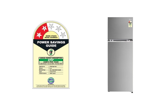 LG GL-S302SPZY double door refrigerator front view