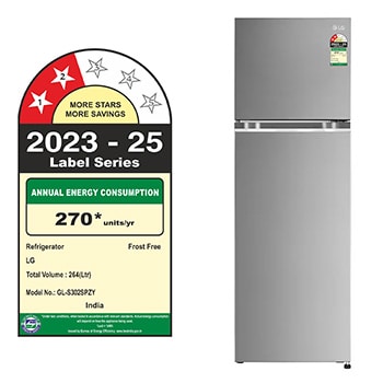 LG GL-S302SPZY double door refrigerator front view