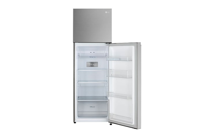 LG 272L Double Door Refrigerator, Convertible, Multi Air Flow, Shiny Steel, 2 Star, GL-S312SPZY