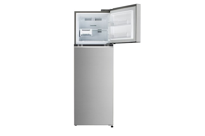 LG 272L Double Door Refrigerator, Convertible, Multi Air Flow, Shiny Steel, 2 Star, GL-S312SPZY