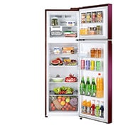 front view door open with food