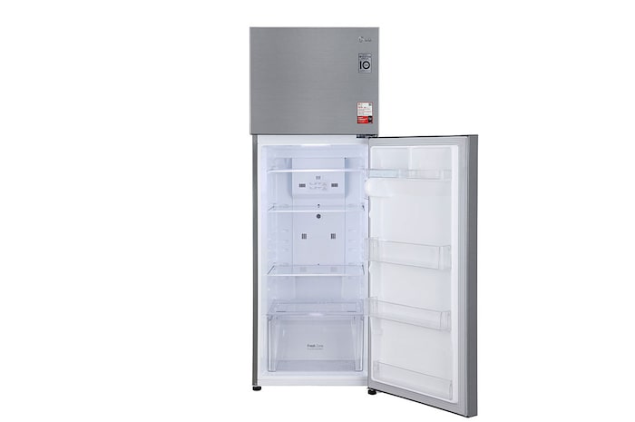 LG 288L Double Door Refrigerator, Smart Inverter Compressor, Convertible, Shiny Steel Finish, 2 Star, GL-S322SPZY