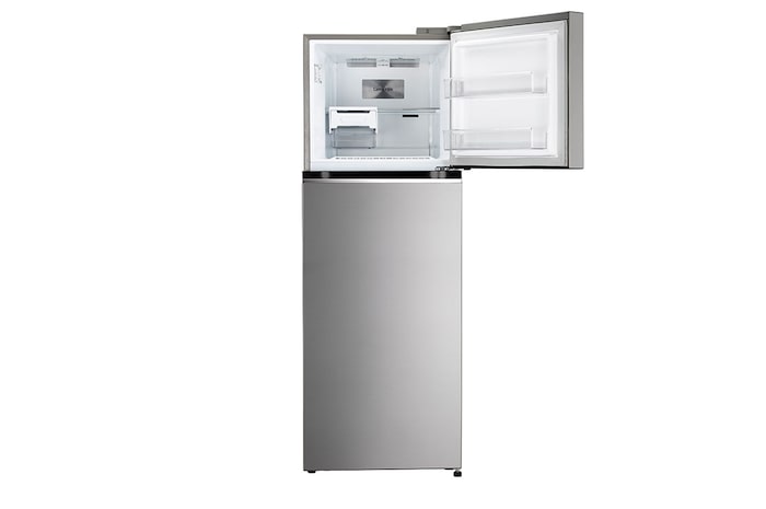 LG 322L, Double Door Refrigerator, Smart Diagnosis™, Smart Inverter Compressor, Shiny Steel Finish, 2 Star, GL-S342SPZY