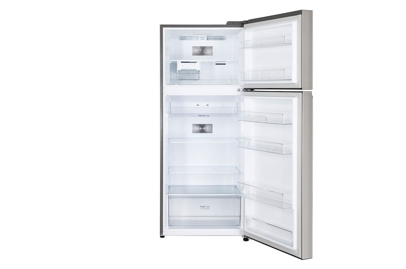 340 Litres Frost Free Refrigerator With Smart Inverter Compressor, Convertible Fridge, Smart Diagnosis™, Auto Smart Connect™, MOIST ‘N’ FRESH GL-S342SUSY Front View Bottom Door Open