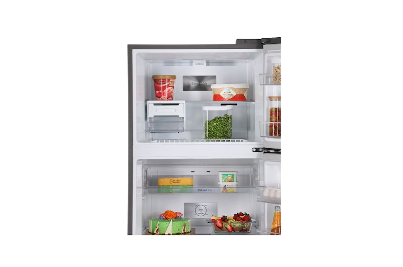 340 Litres Frost Free Refrigerator With Smart Inverter Compressor, Convertible Fridge, Smart Diagnosis™, Auto Smart Connect™, MOIST ‘N’ FRESH GL-S342SUSY Front View Door Open Without Content