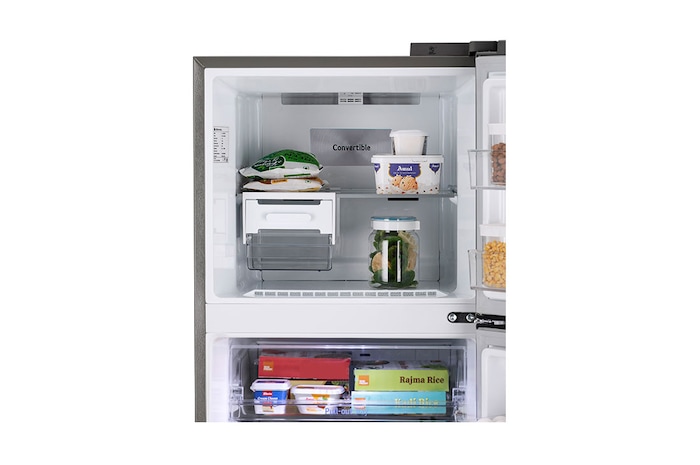 LG 343L Double Door Refrigerator, Convertible, Smart Diagnosis™, Shiny Steel Finish, 2 Star, GL-S382SPZY
