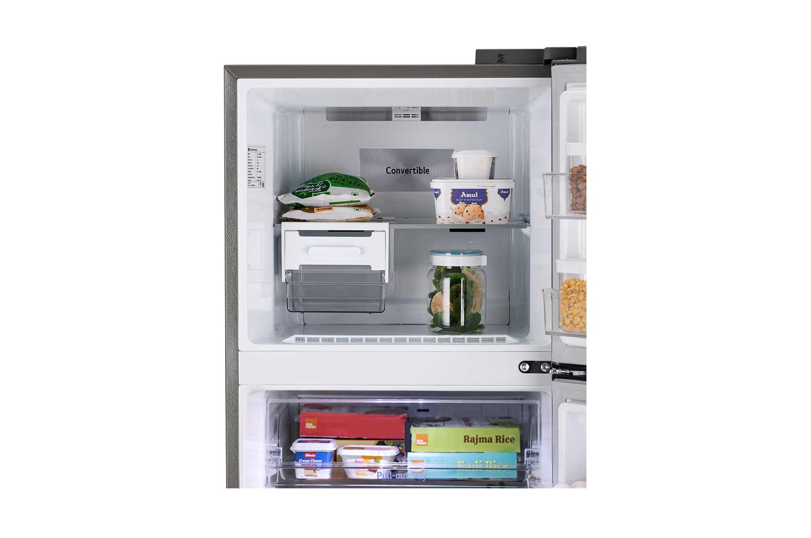 LG 343L Double Door Refrigerator, Convertible, Smart Diagnosis™, Shiny Steel Finish, 2 Star, GL-S382SPZY