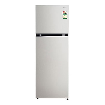 Front view of LG 343L Double Door Refrigerator, Convertible, Smart Diagnosis™, Urban Steel, 2 Star GL-S382SUSY