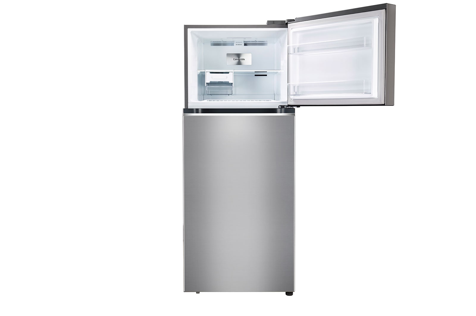 LG 380L, Double Door Refrigerator Smart Inverter Compressor, Moist ‘N’ Fresh, Convertible in Shiny Steel Finish, 2-Star, GL-S412SPZY