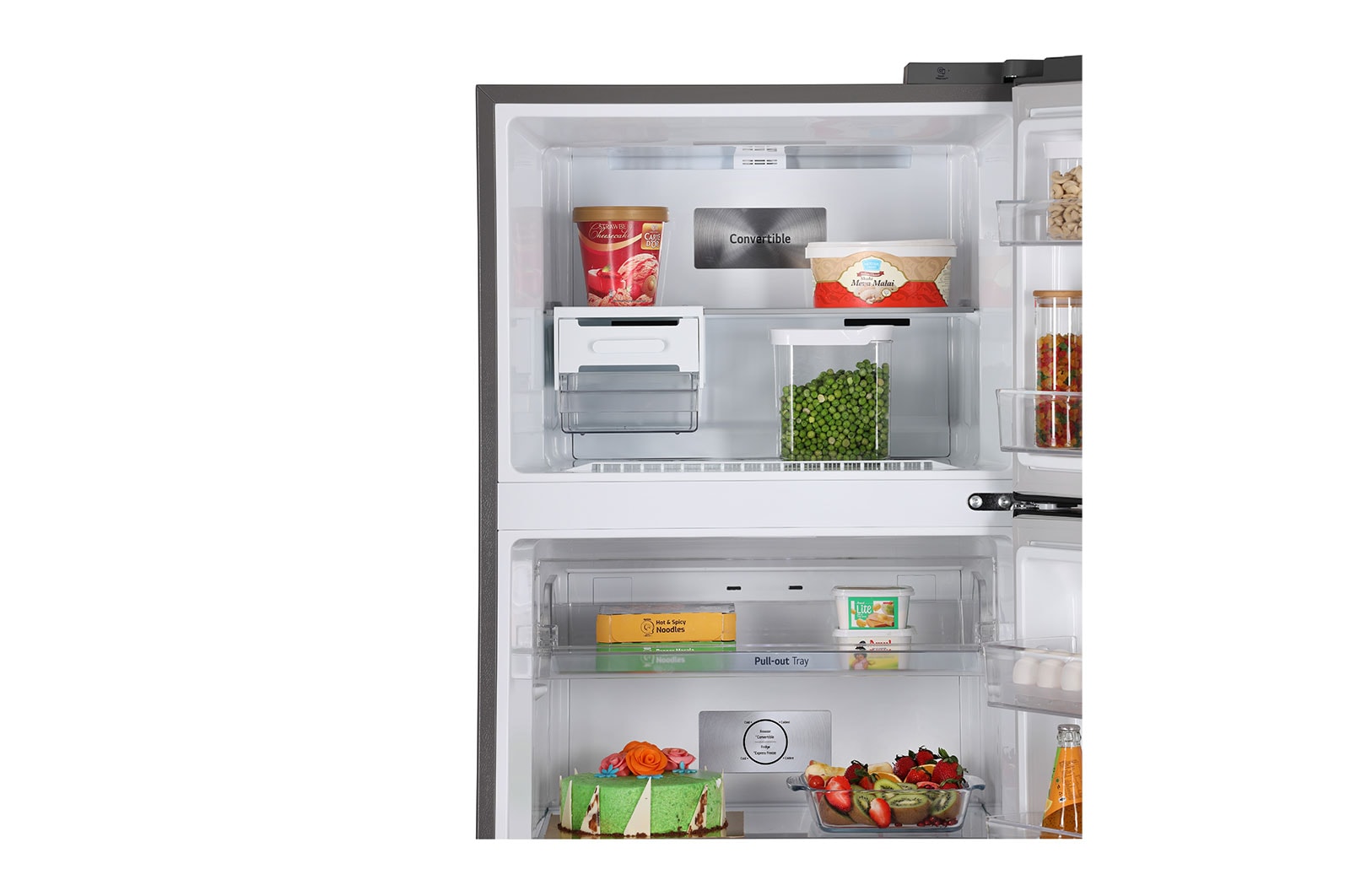 LG 380L Double Door Refrigerator , Convertible ,Smart Diagnosis ,Urban Steel Finish 2, GL-S412SUSY