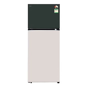 Front view of LG 398L Double Door Refrigerator, Convertible, Smart Inverter Compressor, Emerald Green Tango, 2-Star GL-S422SETY