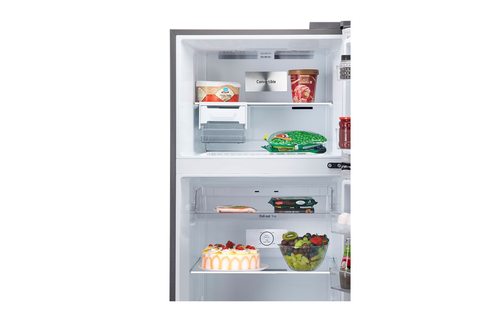 LG  GL-S422SPZX -Refrigerators-Front-View-Top-Door-Open