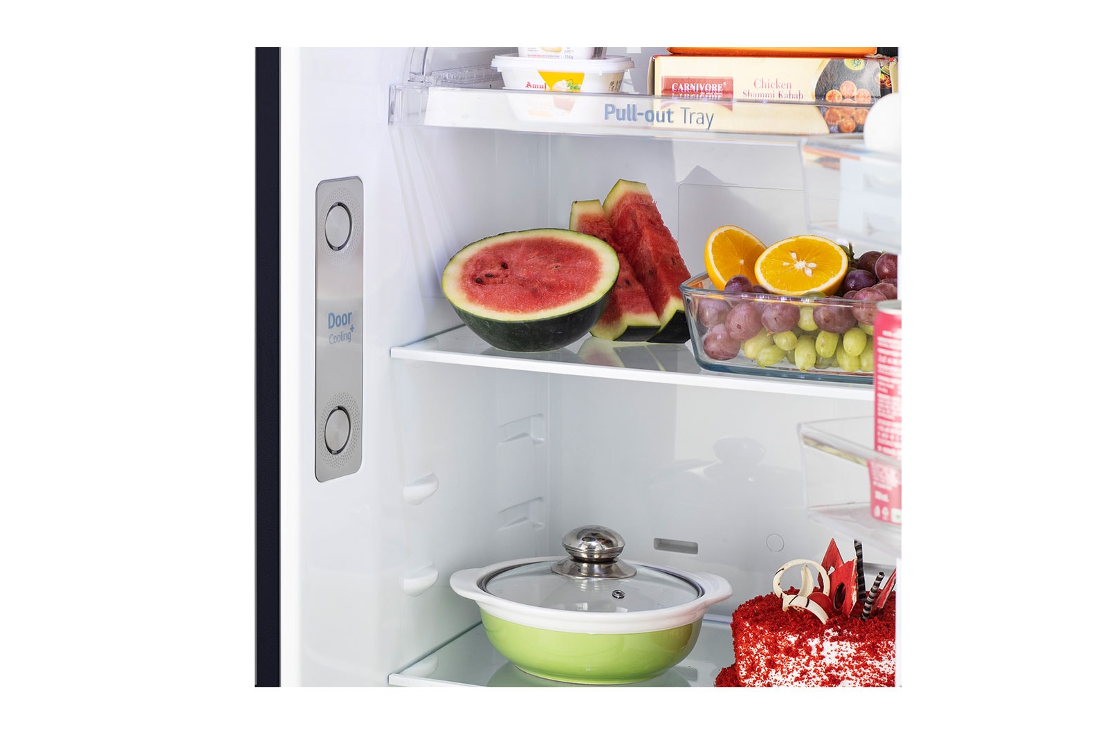 LG 246L, 3 Star, Smart Inverter Compressor, Convertible, DoorCooling+™, Smart Diagnosis™, Ebony Sheen Finish, Frost-Free Double Door Refrigerator, GL-T262TESX
