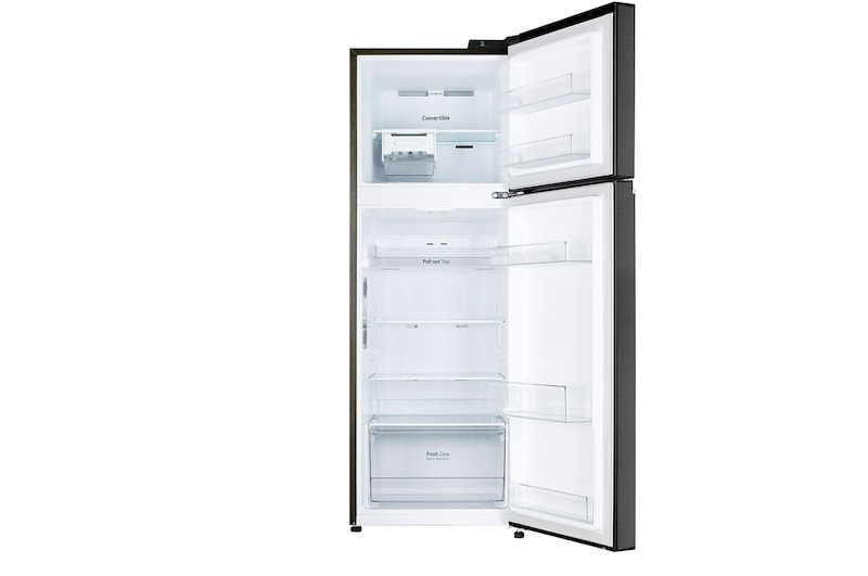 LG 246L Double Door Refrigerator, Convertible, DoorCooling+™, Ebony Sheen Finish, 3 Star, GL-T262TESX
