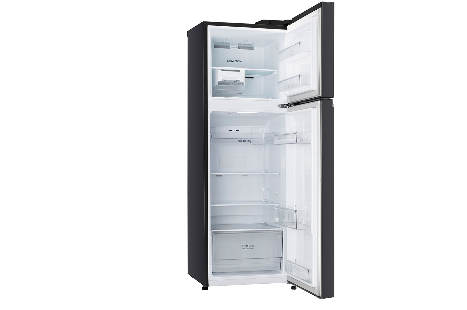 LG 246L, 3 Star, Smart Inverter Compressor, Convertible, DoorCooling+™, Smart Diagnosis™, Ebony Sheen Finish, Frost-Free Double Door Refrigerator, GL-T262TESX