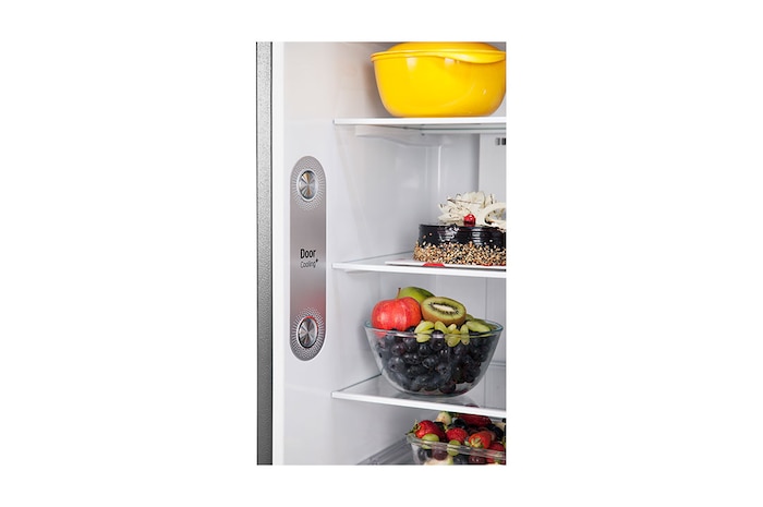 LG 240L Double Door Refrigerator, Convertible, DoorCooling+™, Shiny Steel Finish, 2 Star, GL-T292RPZY