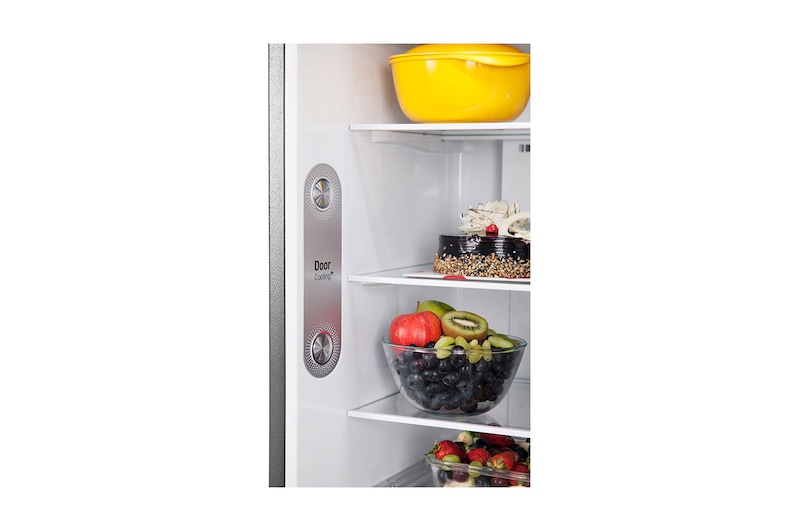 LG 240L Double Door Refrigerator, Convertible, DoorCooling+™, Shiny Steel Finish, 2 Star, GL-T292RPZY