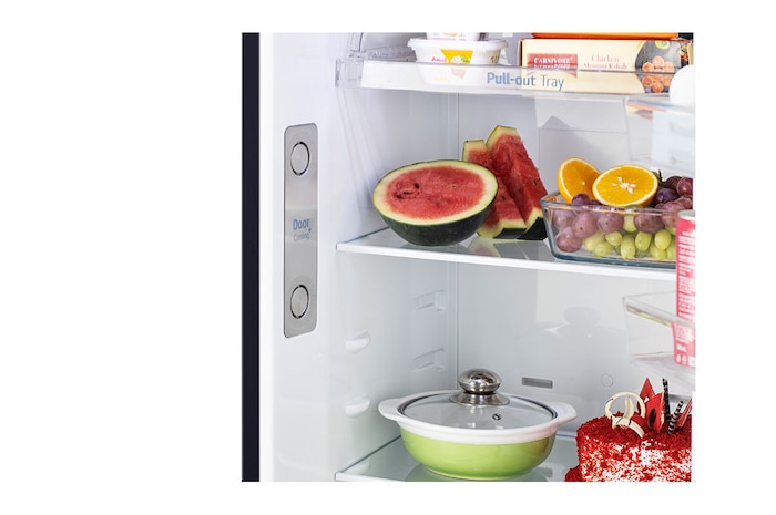 LG 272L Double Door Refrigerator, Wi-Fi Convertible, Door Cooling+™, Ebony Sheen Finish, 3 Star, GL-T312TESX